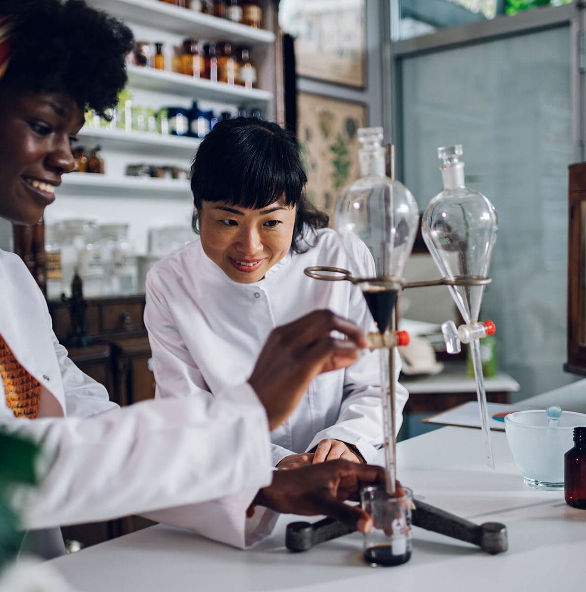 Researchers in a formulation laboratory